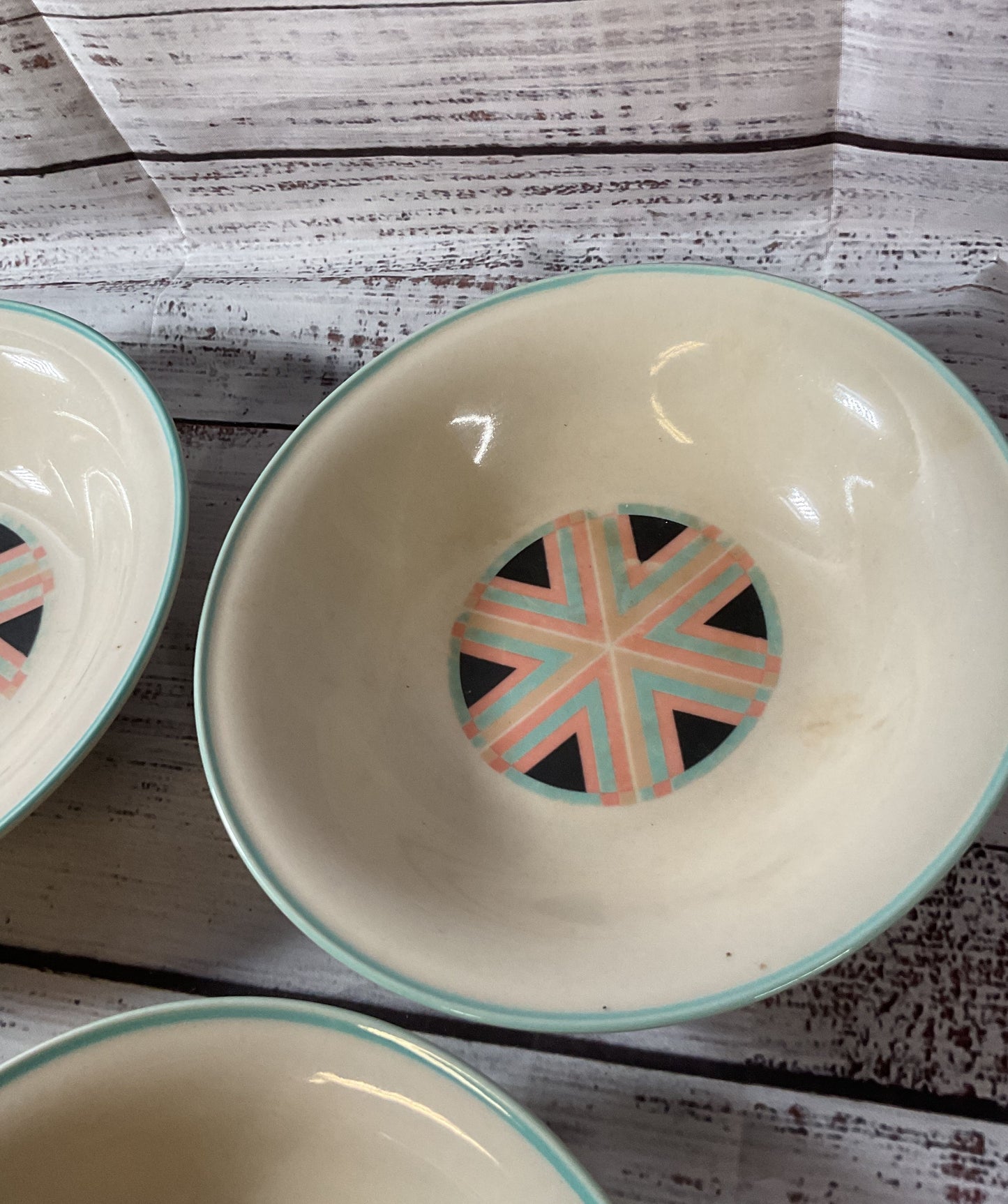 Zuni Sango Stoneware Japan 6 Cereal Bowls AS IS