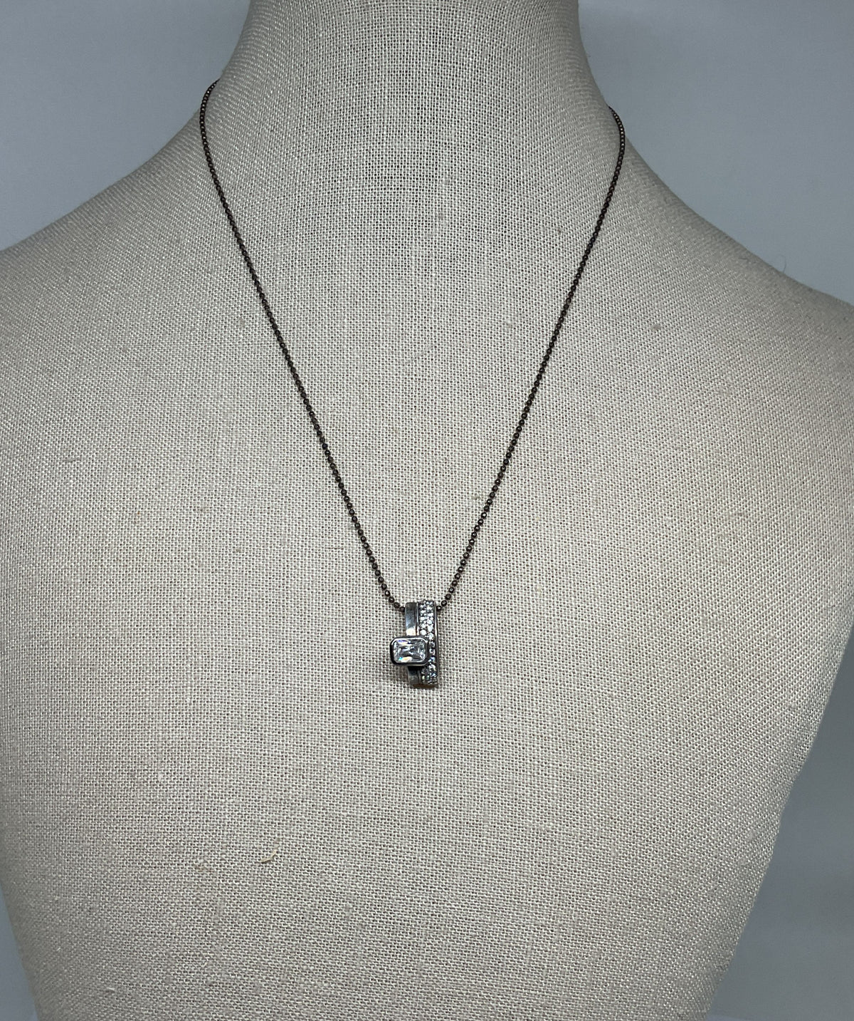 FOLLI FOLLIE Sterling Silver Vintage Pendant Chain Necklace