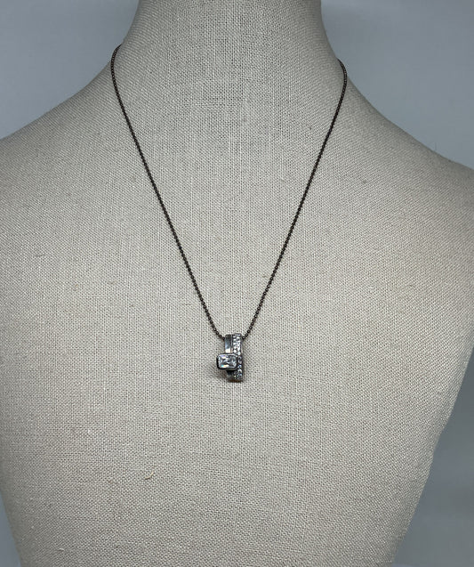 FOLLI FOLLIE Sterling Silver Vintage Pendant Chain Necklace