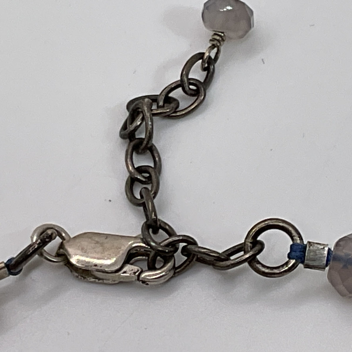 Sterling Silver Faceted Amethyst Beaded Bracelet- 11.34g