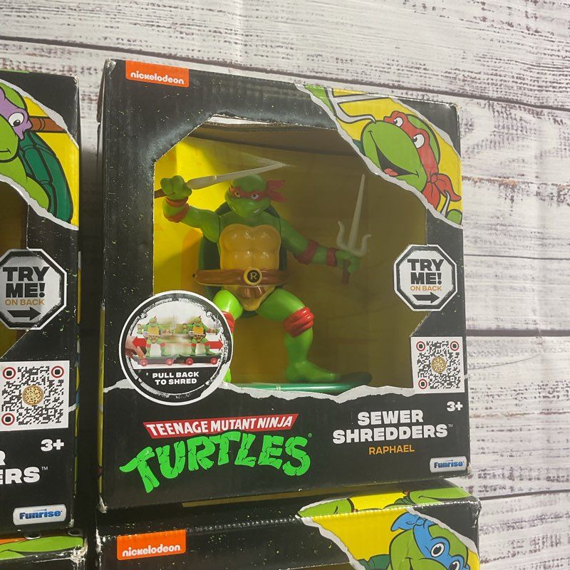 Nib Teenage Mutant Ninja Turtles Tmnt Sewer Shredders 5" Complete Set Of 4