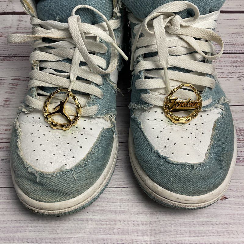 Nike Air Jordan 1 Retro Hi OG Denim & Leather DM9036-104 Sneaker Women's Size 9