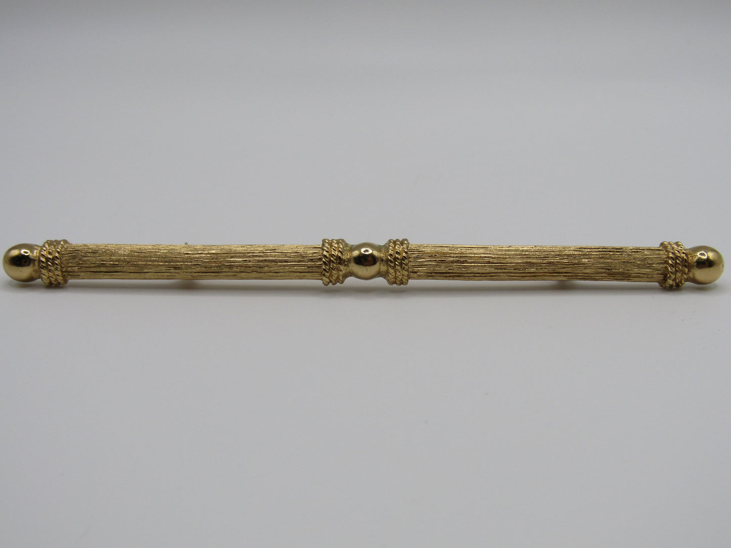 Vintage Monet Gold Plated Bar Brooch Pin