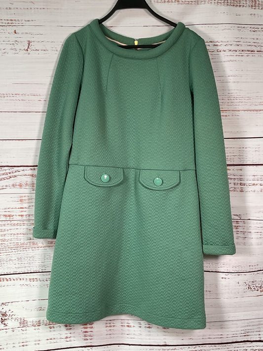 Boden Green Quilted Long Sleeve Dress - Size 8R