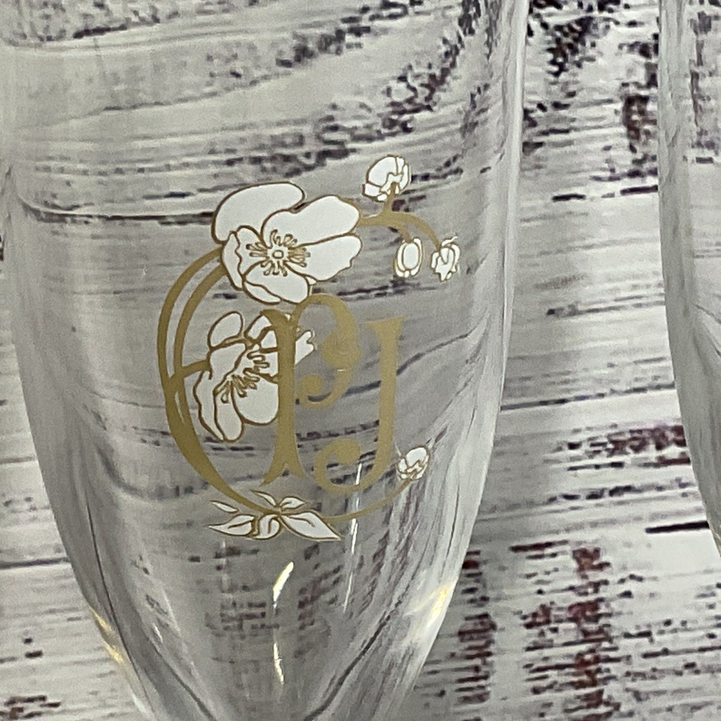 Set of 2 PERRIER JOUEL Champagne Glasses- 8"