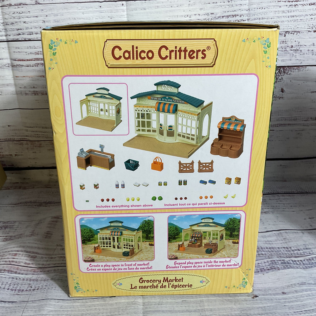 CALICO CRITTERS Marche d'Alimentation Grocery Market- CAR,CRITTERS NOT INCLUDED