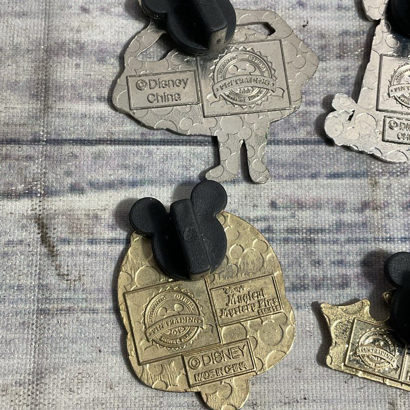 Set Of 6 Disney Collectible Pins DLR Magical Mystery Mowgli Hades Alice Pluto