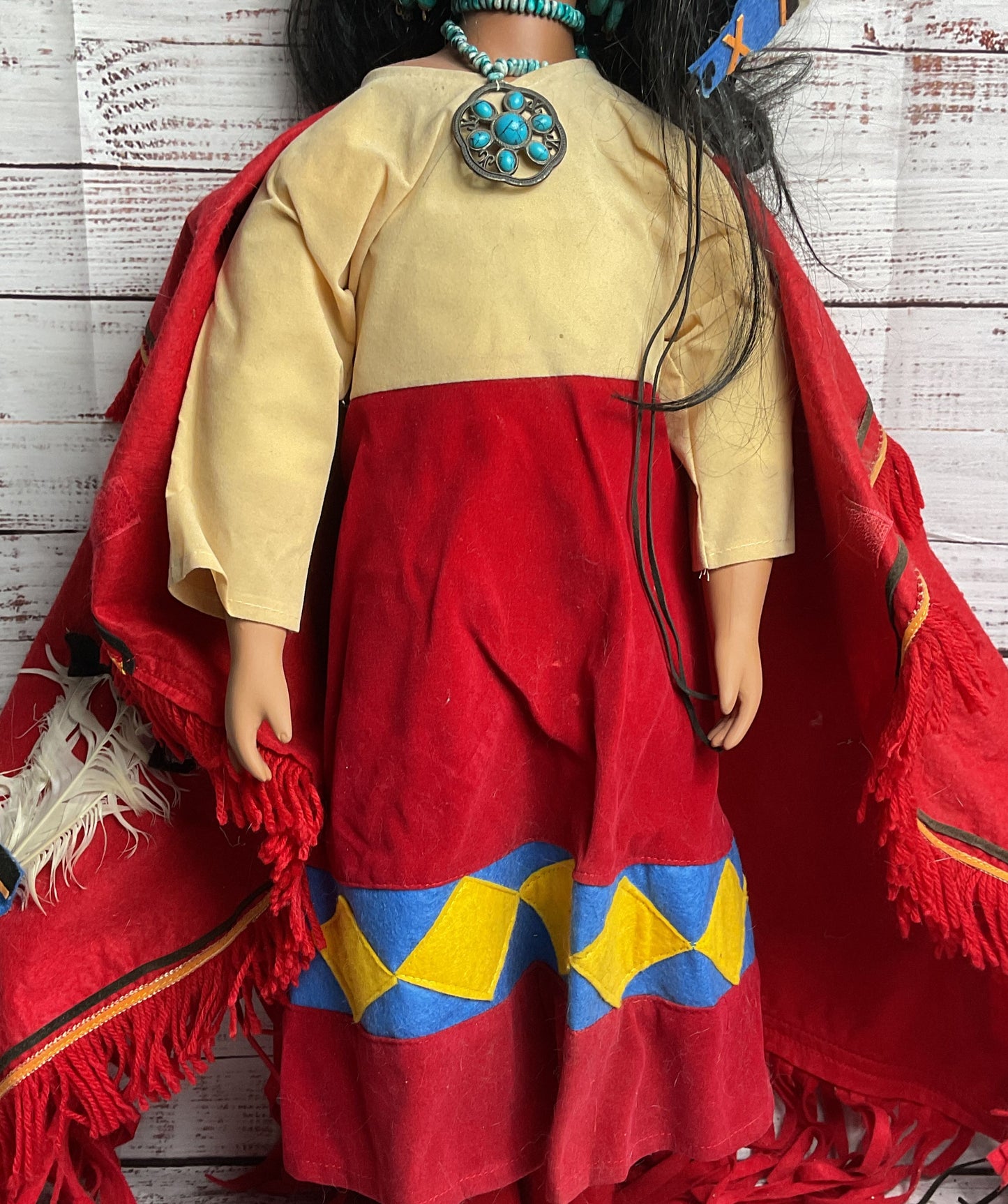 Traditions Vintage Porcelain Native American Morning Jasmine 26 Inch Doll