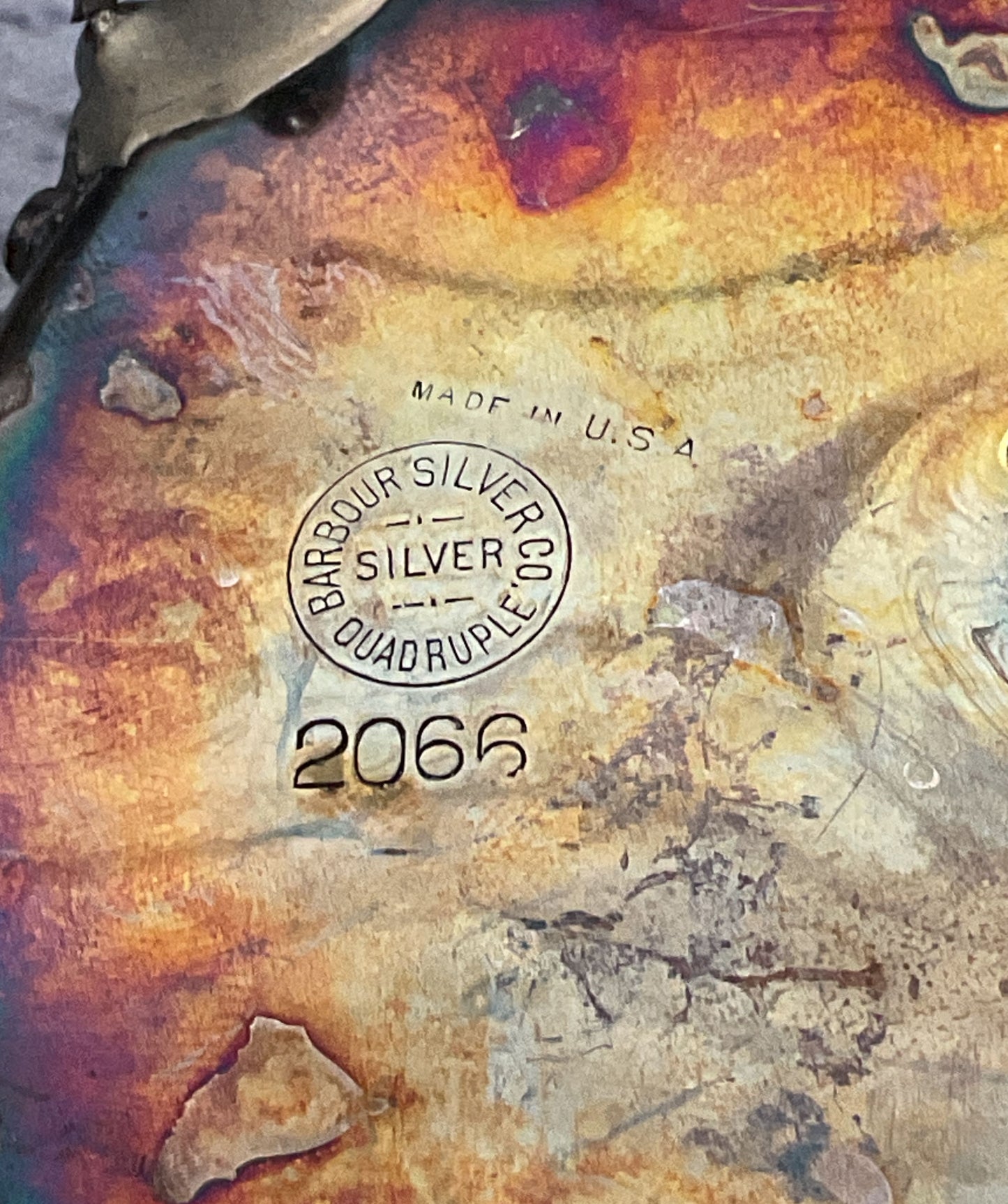 Barbour Silver Co Vintage Handled Candy Dish Quadruple Silverplate