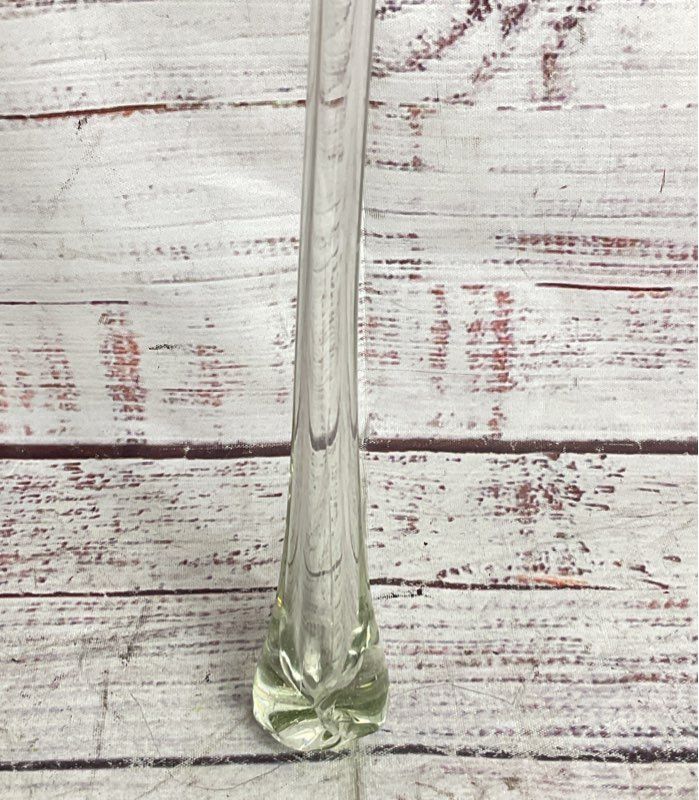 Modern Handblown Iridescent 15.5" Glass Lily Flower Clear