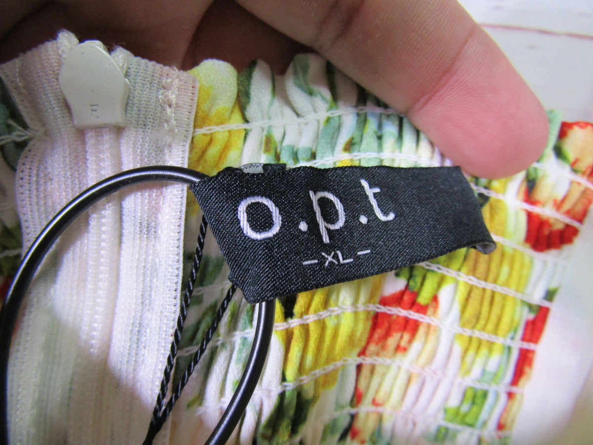 O.P.T. La Fortuna Women's Fruit Print Sleeveless Dress Size XL