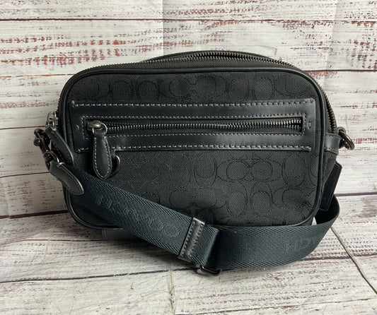 Coach Signature Jacquard Theo Camera Bag Black