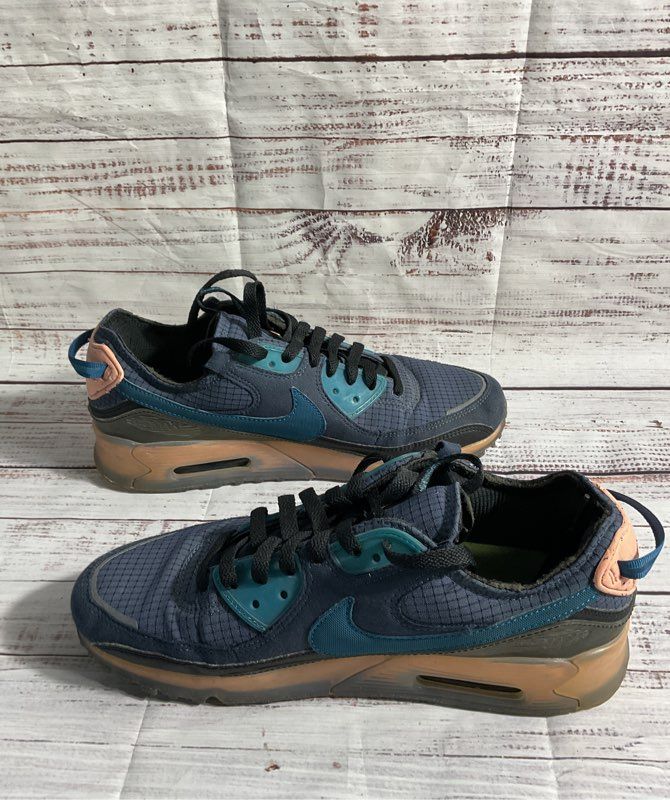 Nike Air Max 90 Terrascape Men's 9 Shoes Obsidian Blue DH4677-400 AM90 Sneakers