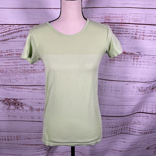ALO Women's Yoga Mint Green Short Sleeve Blouse- SZ M