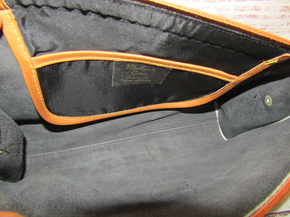 Vintage Marlene's Gaines Women's Leather Crossbody Bag Made Tarzana, California