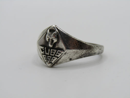 Vintage Boy Scouts of America Wolf Head Emblem Ring Size 8.5