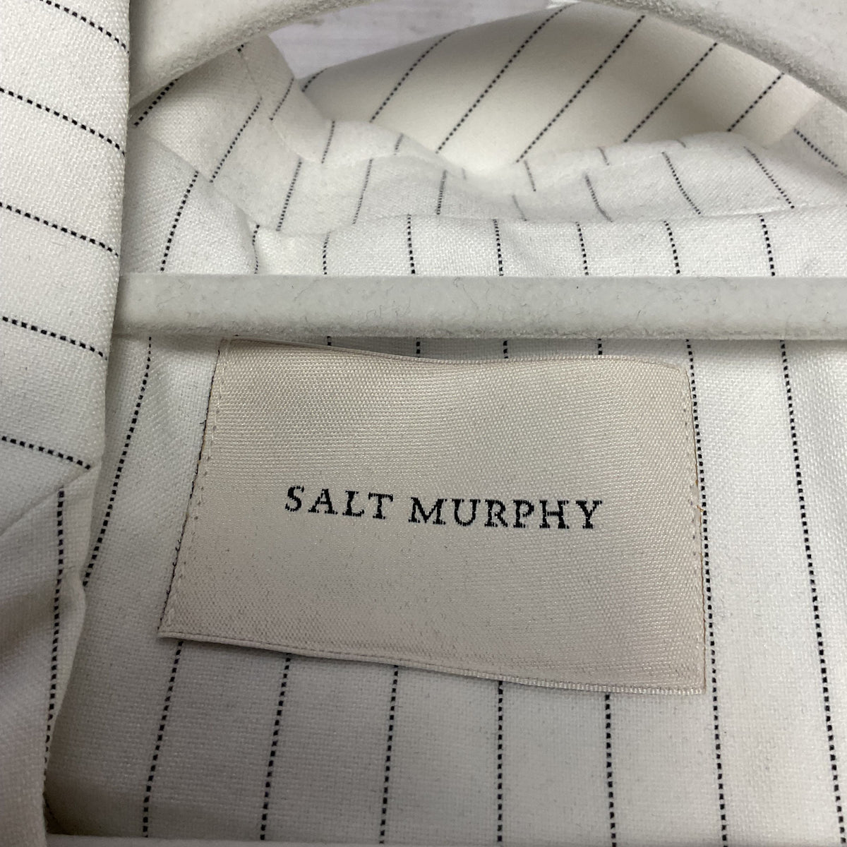 Salt Murphy White Pin Stripe Oversized Large Blazer Jacket - Size 36 New 2/2