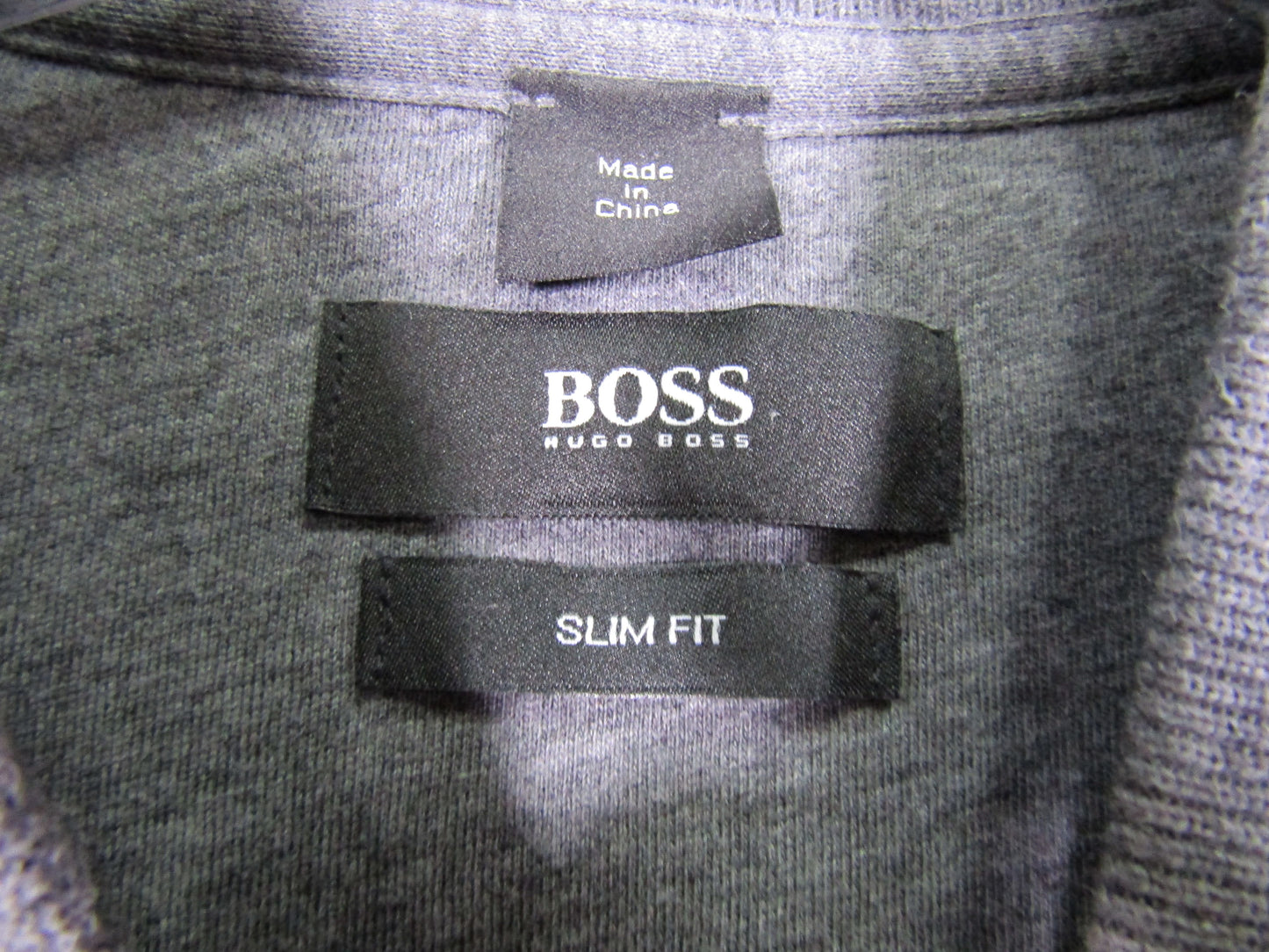 Hugo Boss Men's Gray Quilted Cotton Blend Slim Fit Bomber Jacket Size S