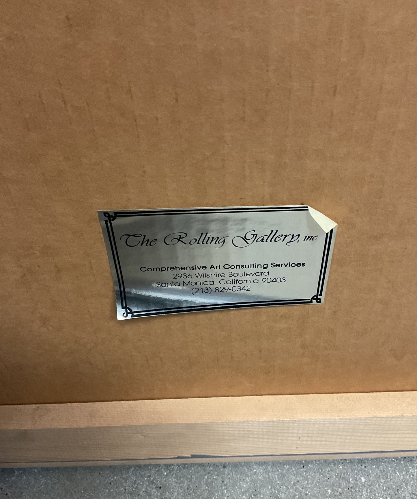 VTG. Blue White Hues Abstract Lithograph- FRAMED 41.75" X 32"