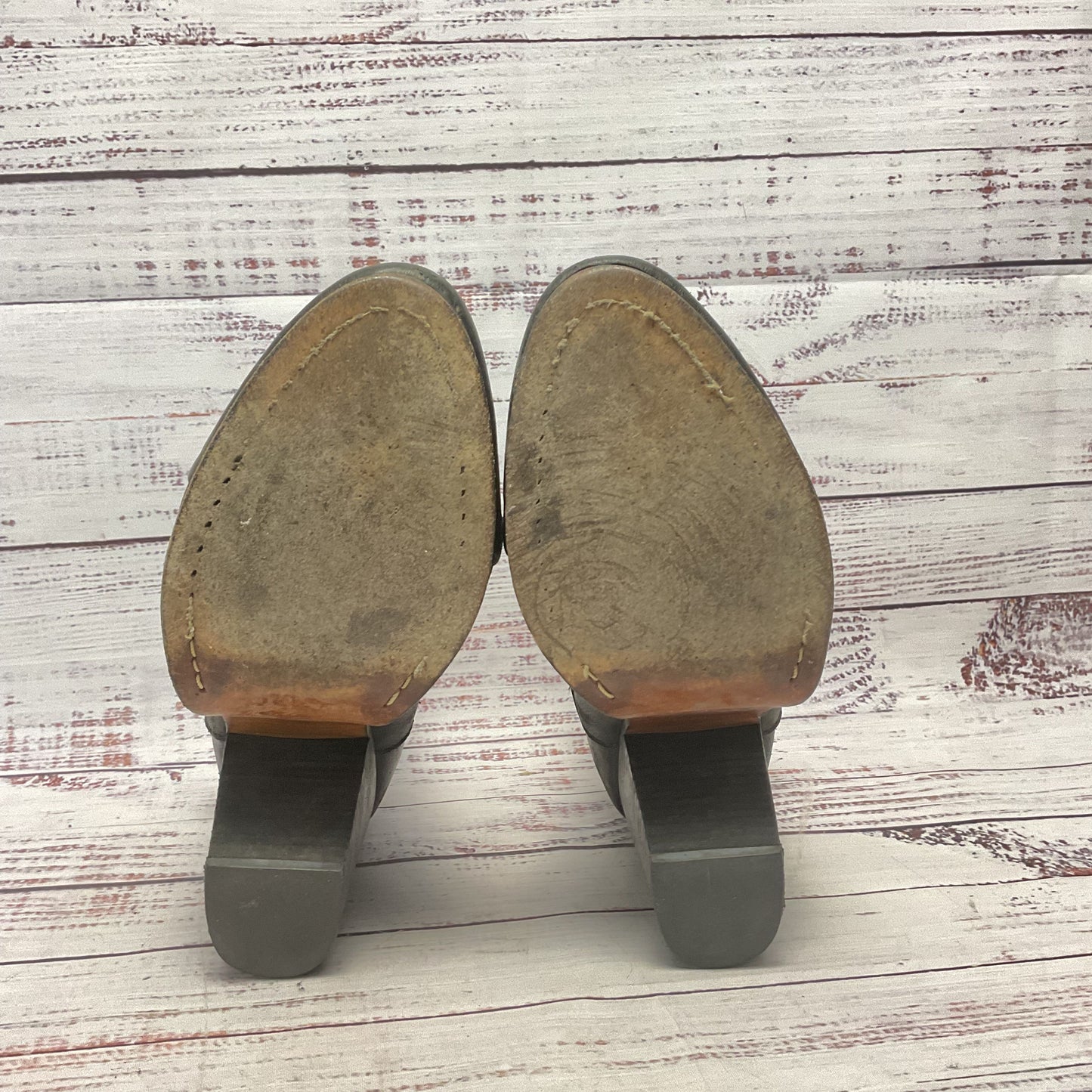 Rag & Bone Black Leather Bootie Heel Women Size 10 As-is