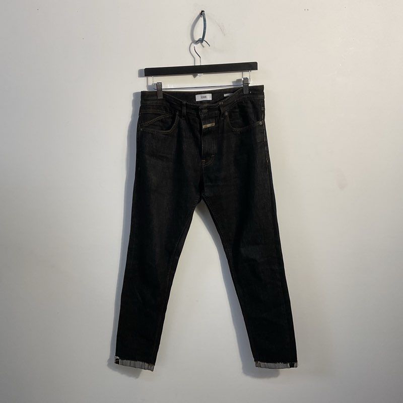 Closed Cooper Tapered 1921 Black Cuffed Jeans - Size 30