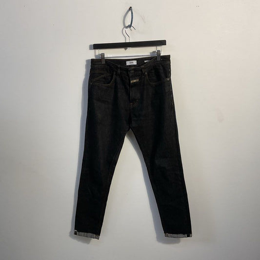 Closed Cooper Tapered 1921 Black Cuffed Jeans - Size 30