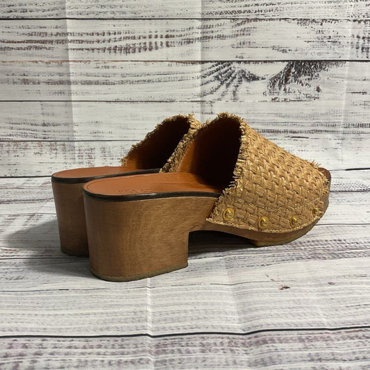 Rosetta Getty Brown Basketweave Clog Sandal Women's Size 6