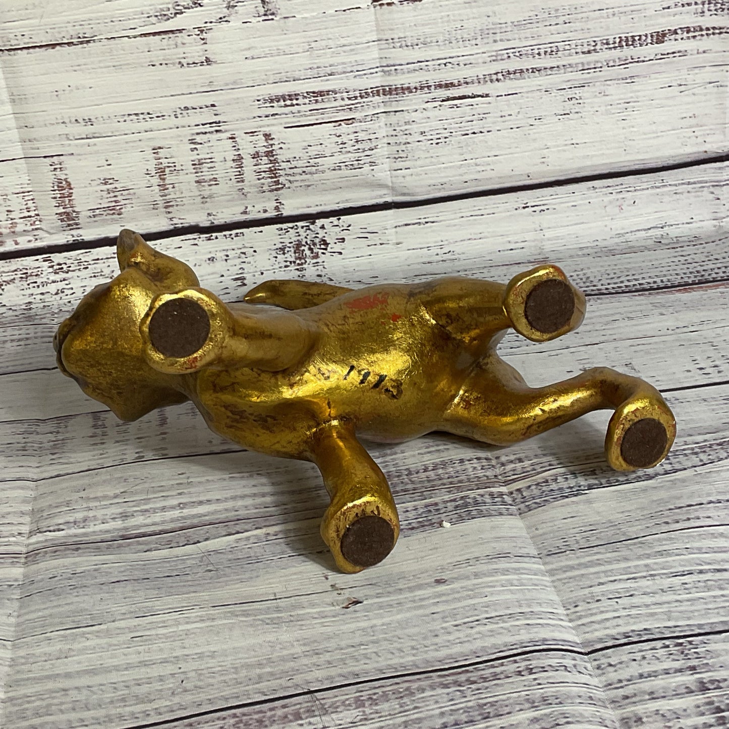 1973 VTG. ANTHONY FREEMAN MCFARLIN? Gold Leave Cat Figurine- 8" x 10"