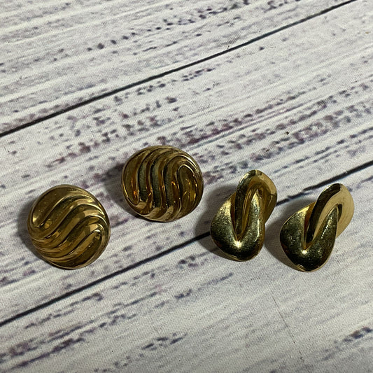 2 Pairs of CARLA 14K Gold Filled Earrings- 7.02g