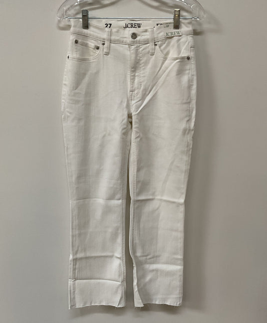 Women's NWT J. Crew White Demi Boot Crop Jeans Size 27