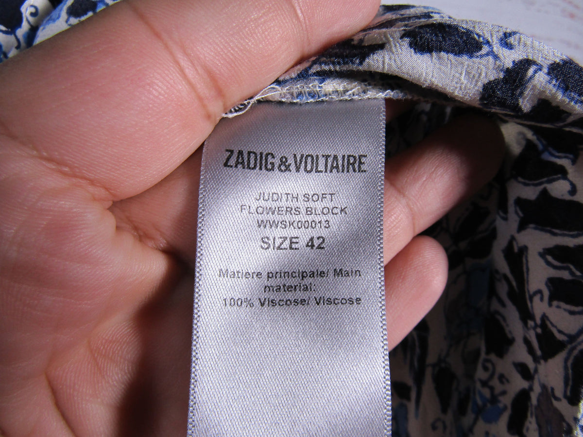 Zadig & Voltaire Judith Soft Flowers Block Skirt Size 42