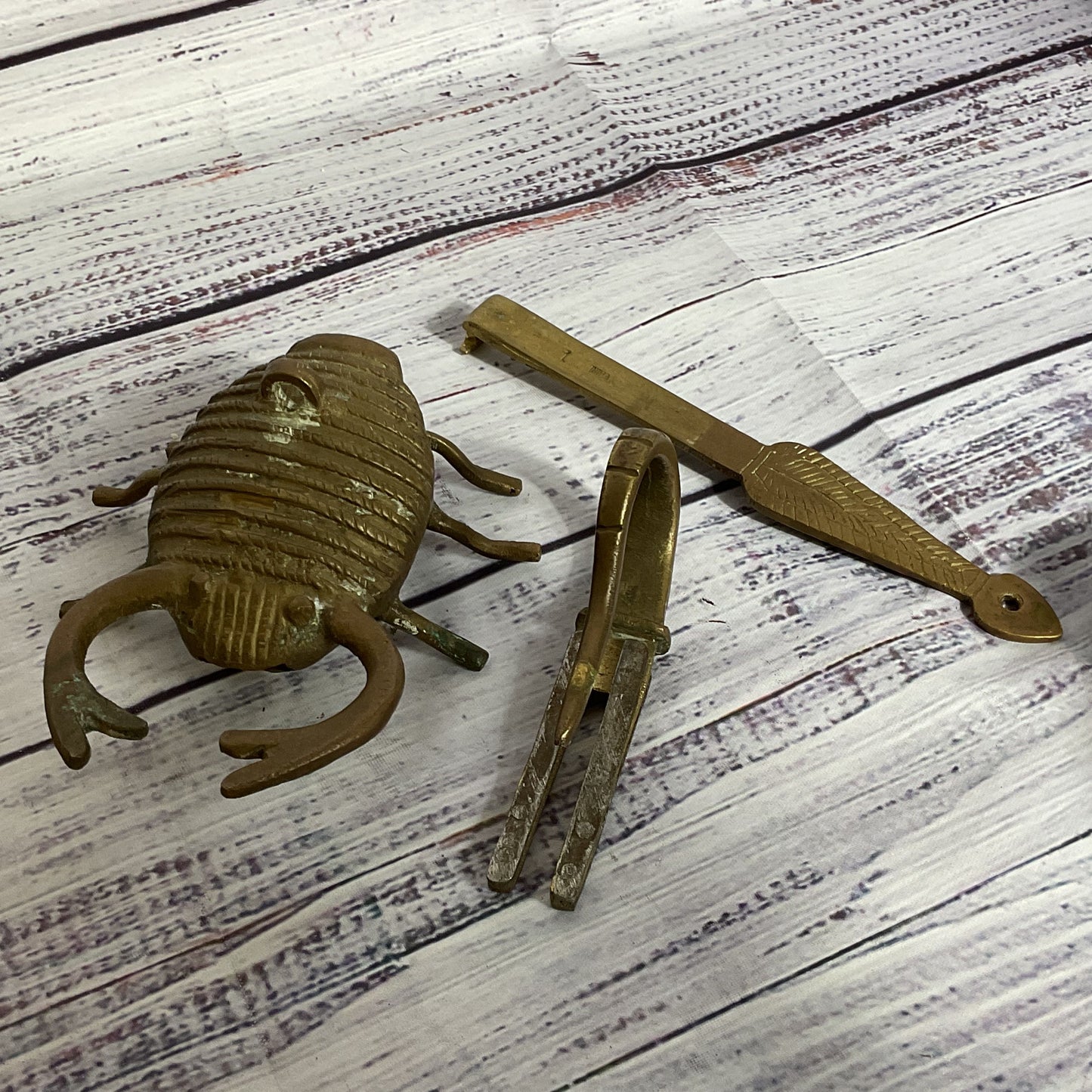 VTG./ANTIQUE Brass Scorpion Lock & Key
