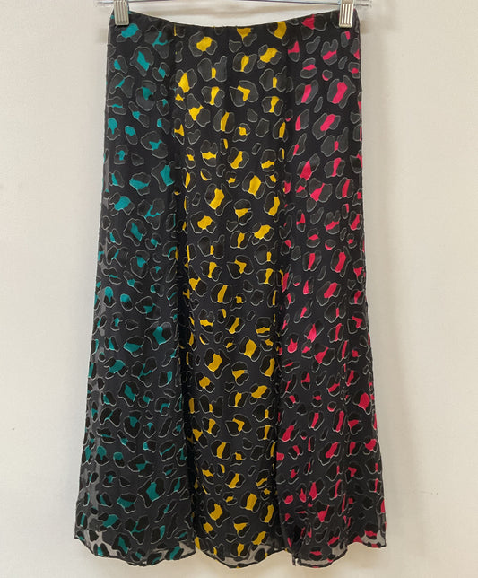 Alice + Olivia Janessa Multi-Color Cheetah Print High Slit Skirt Size 0