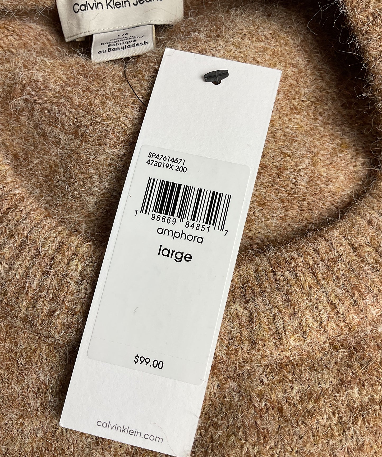 Calvin Klein Jeans Pullover Sweater Amphora Beige L