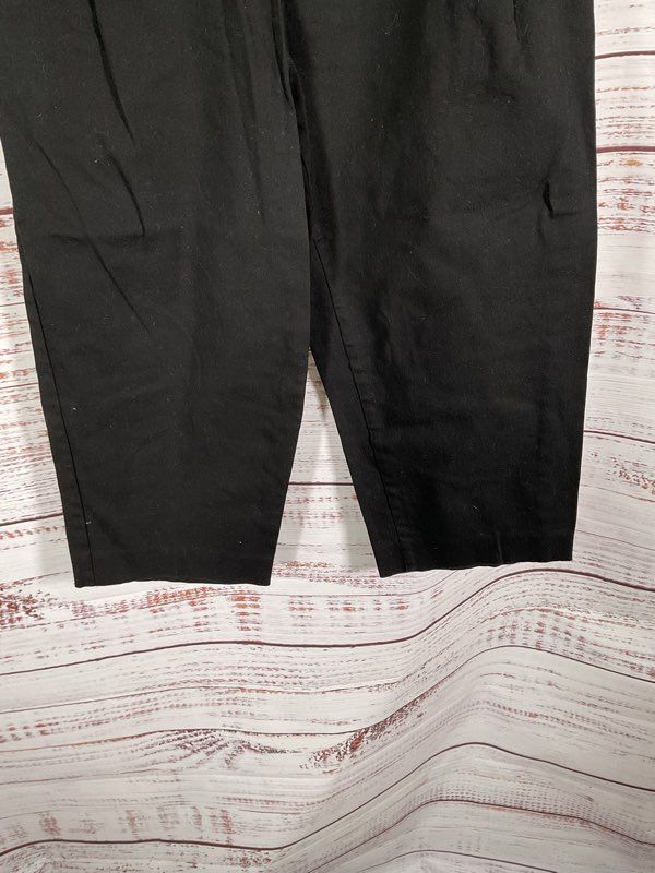 Amomento Women's Black Wide Tapered Leg Black Pants Women’s Size Small