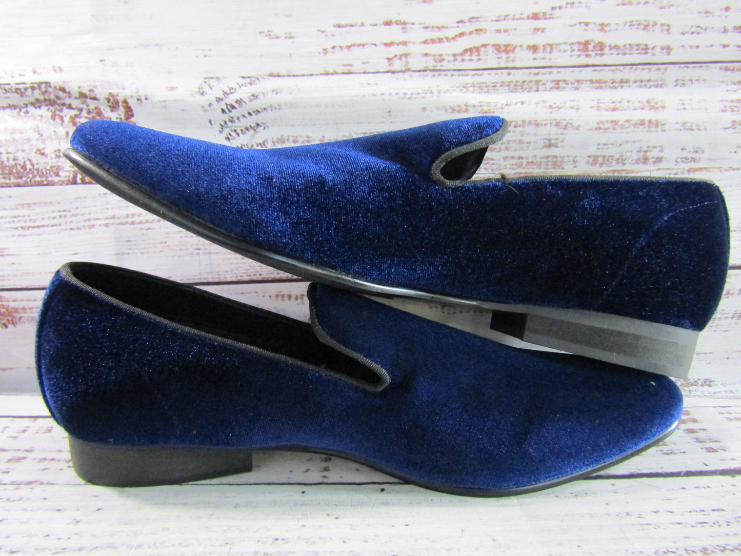 Steve Madden Laight Men's Navy Blue Velvet Loafers Size 8