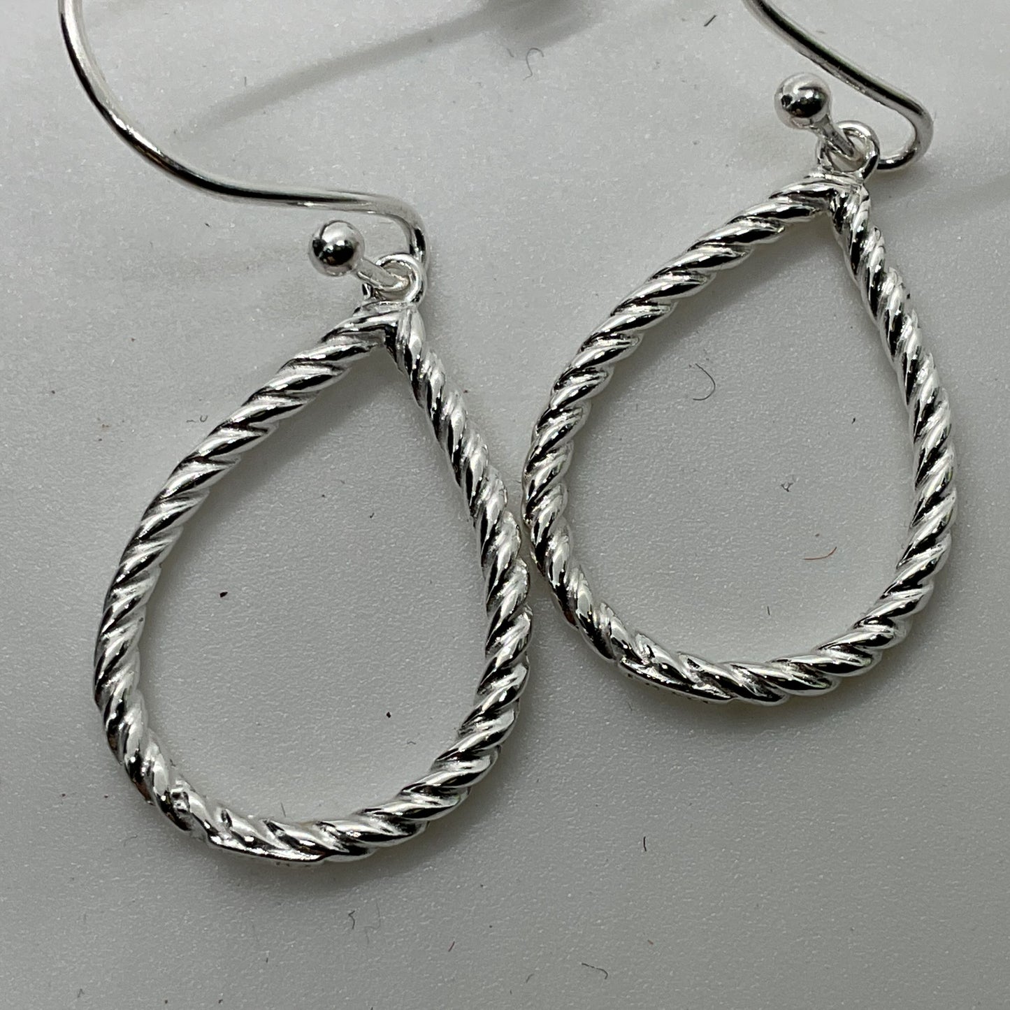 AVON Sterling Silver Twisted Hoop 1.25" Earrings- 2.11g