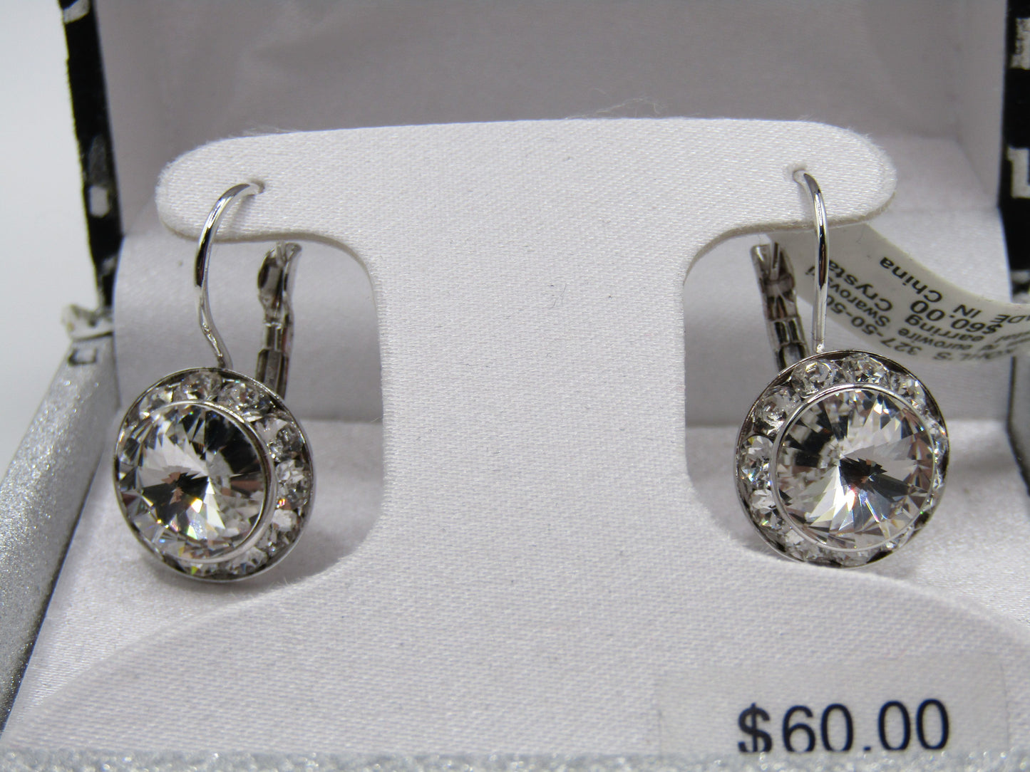 Illuminare Silver Plated Crystal Drop Dangle Earrings