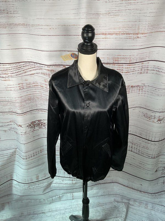 NEW Ebbets Field Flannels Women's Black Snap Closure Jacket Size M Music Maids