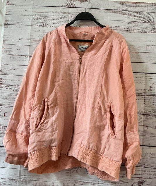 Women's Vintage Wolfang Kaiser Colette Peach Silk/Linen Jacket US L