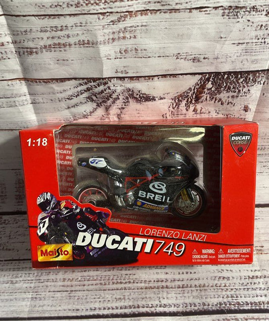 Maisto 1:18 Lorenzo Lanzi Ducati 749 Diecast Motorcycle 31546