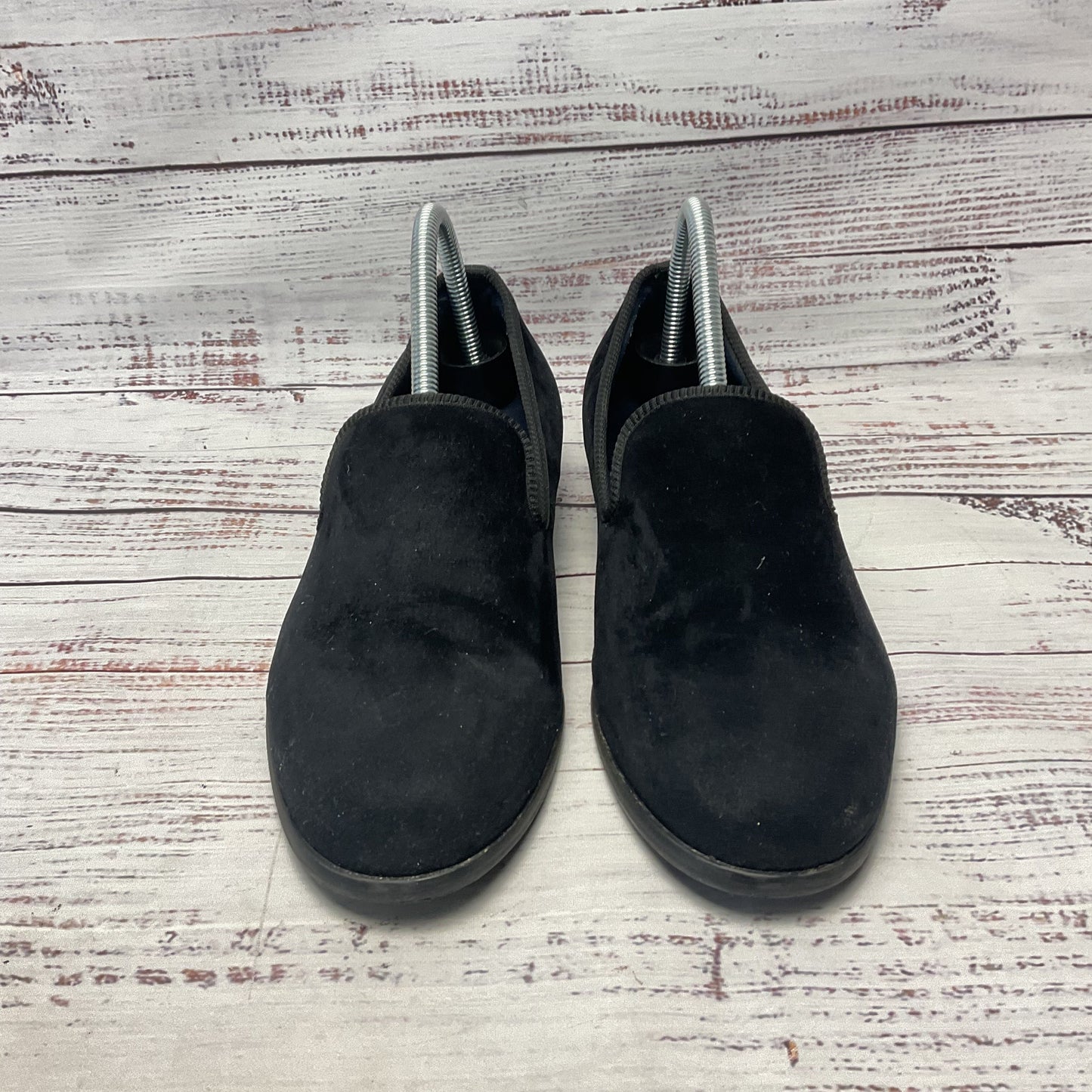 Duke + Dexter Black Velour Velvet Loafer Dress Shoe Men Size 7UK 8US