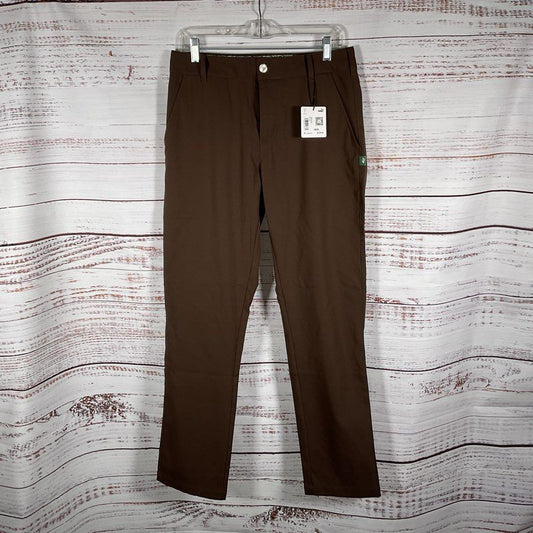 NWT Puma X Quiet Golf Dark Chocolate Brown Athletic Slacks Pants - Size 30x32