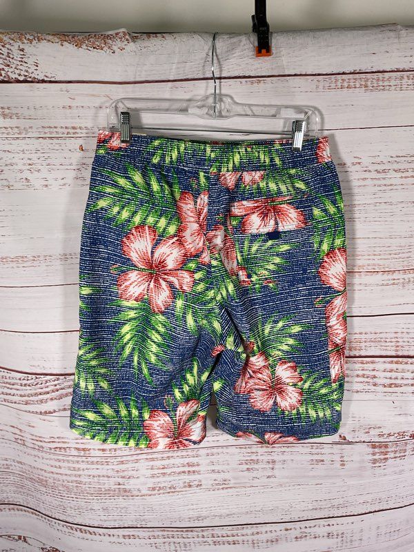 NWT Caribbean Roundtree & Yorke Men's Swimwear Tropical Pattern Swim Trunks M