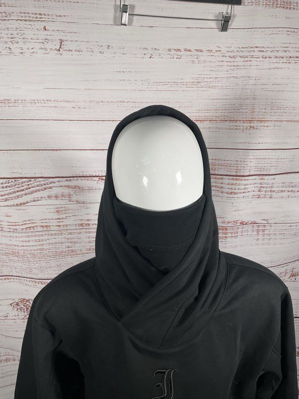WLNEXT Men's Black Pullover Hoodie Sweater Size L Old English Logo