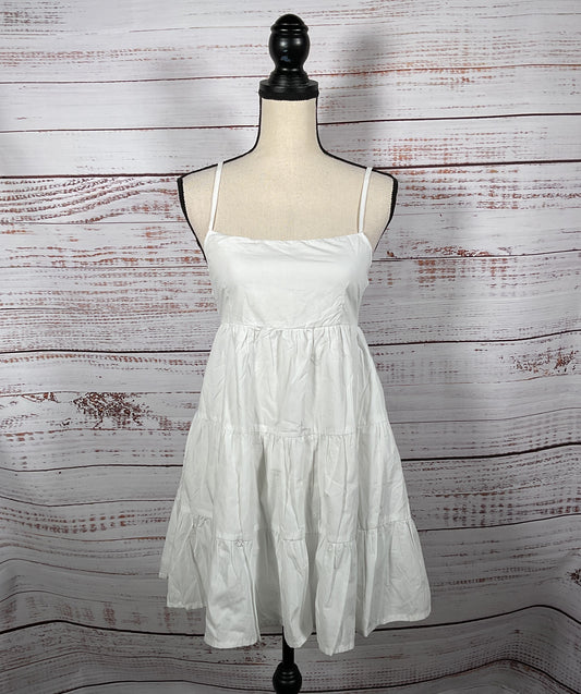 Faithfull the Brand Octavia Mini Dress White Casual Sun Dress Women's - Size 4
