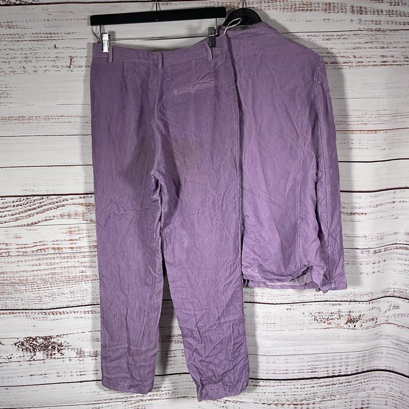 Forte Forte Purple Lightweight Corduroy Women Suit Pants Jacket sz 1 Pants sz 0