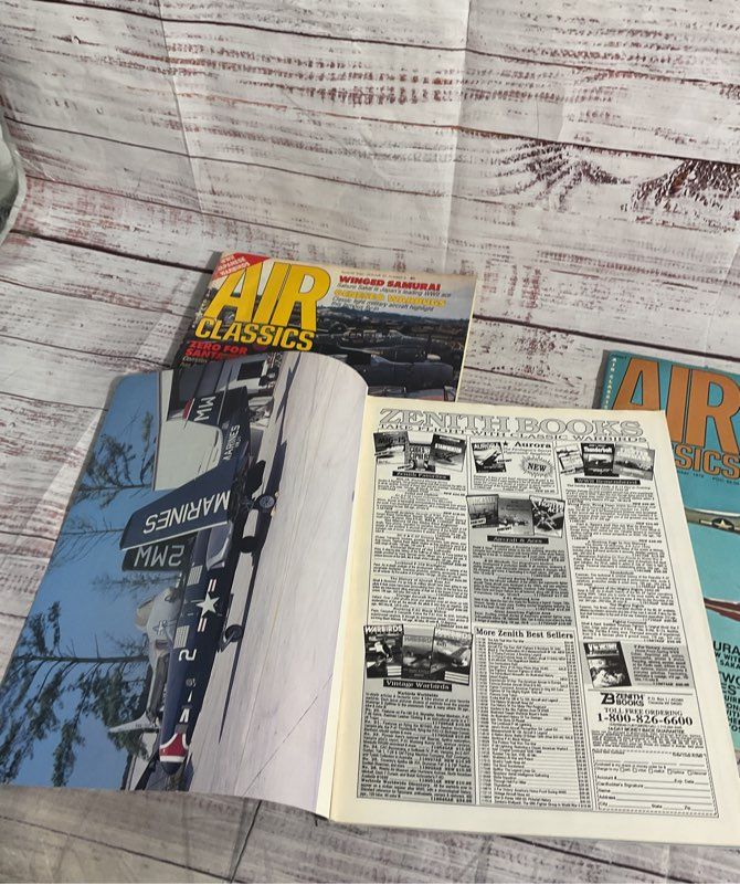 Lot Of 4 Vintage Air Classics Airplane Magazines 1970's - 1990's