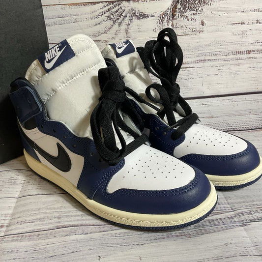 NWB NIKE Jordan 1 Retro FD1412-401 White Blue Kids Sneakers- SZ 3Y