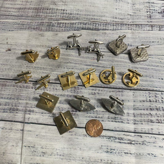 Mixed Lot of 8 Animal Motif Cufflink Sets (Bird, Longhorn, Fish, More)
